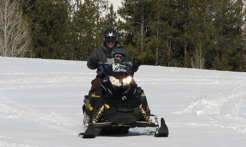 Snowmobiling in Logan Canyon